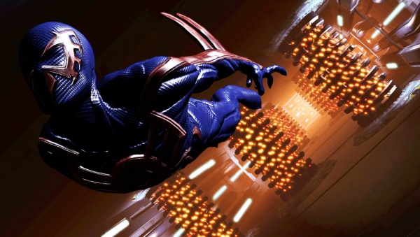 Spider Man Edge of Time Screenshot Spider Man 2099 Flying