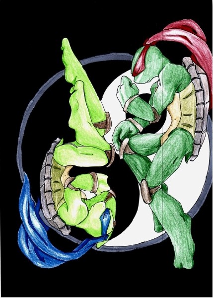 Slumber  Raph and Leo by Lexan kitty