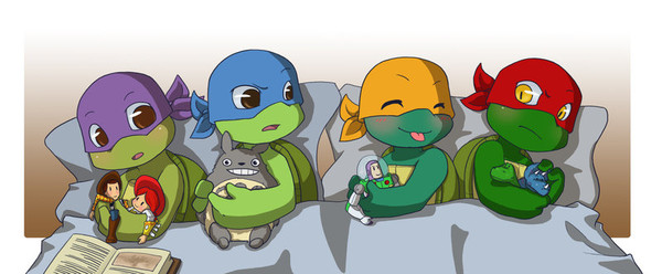 TMNT TS  Boys and their toys by NamiAngel
