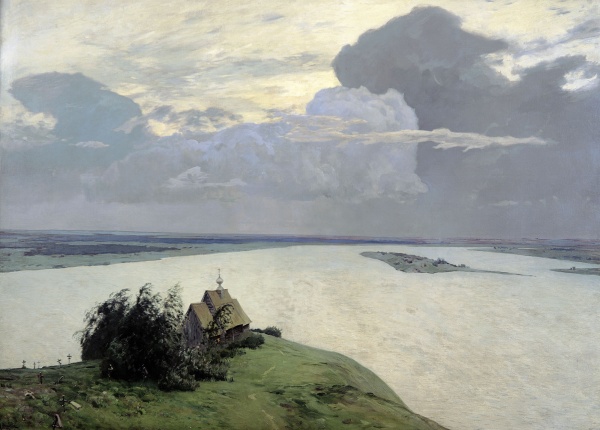 Левитан “Над вечным покоем” (1894).