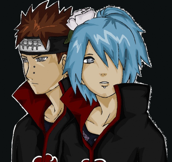 Konan and Pein Colored by Mizuno Suzuka