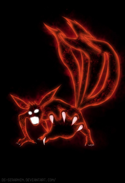Naruto Demon Fox 4 tailed by Ds Seraphim