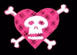 Skull and bones of Avril Lavigne
