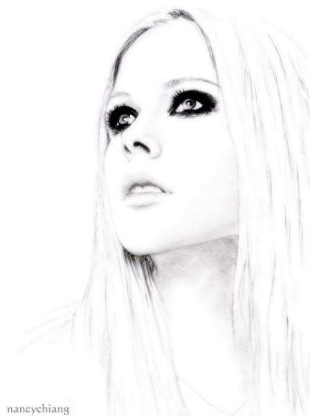 Мне очень нравятся ее арты. Вот и один выложила сюда. Avril Lavigne by nancychiang.