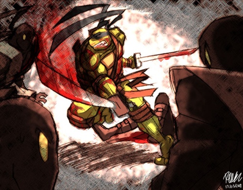 Leonardo vs Foot Ninjas by Tigerfog