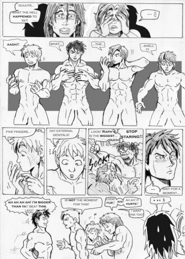 Funny little comic  Human TMNT by Deviata