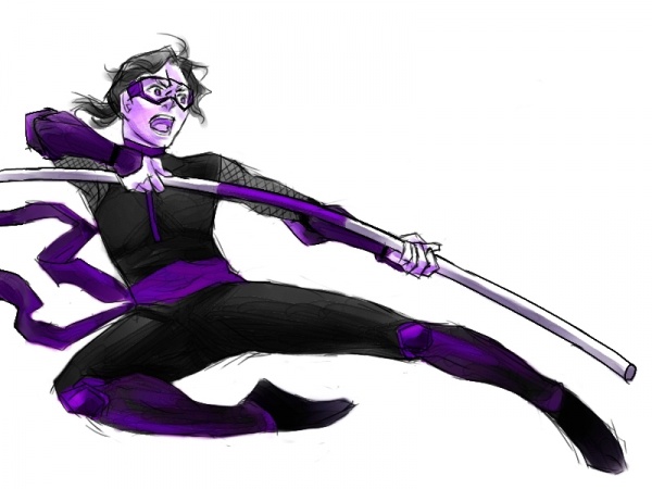 TMNT gijinka   AKSHUN Don by bluestraggler