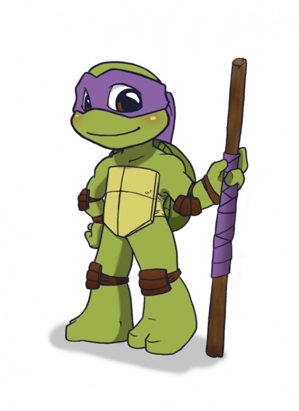 TMNT  Chibi Donny by NamiAngel