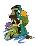 TMNT  Books tower by NamiAngel