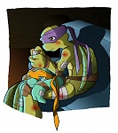 TMNT  On the couch by NamiAngel