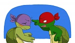 TMNT  poking by NamiAngel