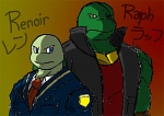 Ren and Raph in casual clothes by Tigerfog
