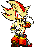 Shadow в своей супер форме (Super Shadow) из игры Sonic Battle для GBA.
