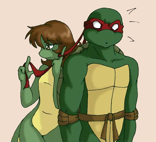TMNT  Raph and Mona by Ty Chou
